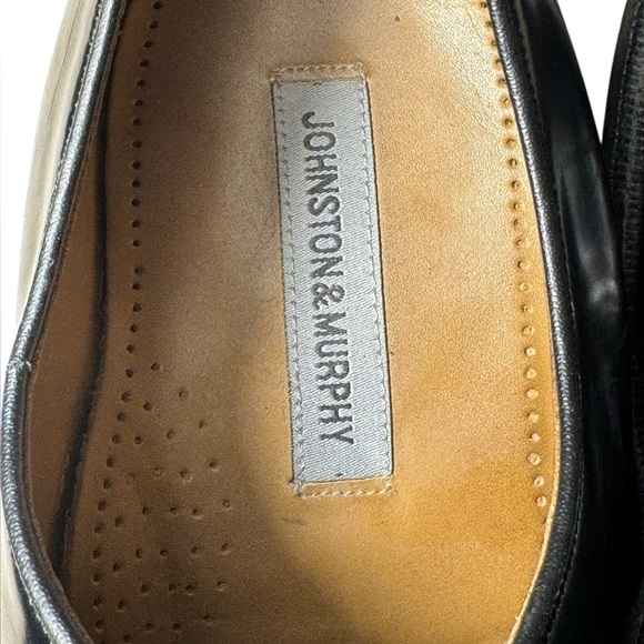 JOHNSTON & MURPHY CAPTOE BLACK MEN'S DRESS SHOES Size 13 E/C - Picture 10 of 11